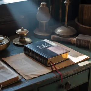 Bible on Desk