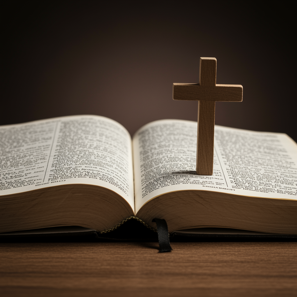 Bible with Cross