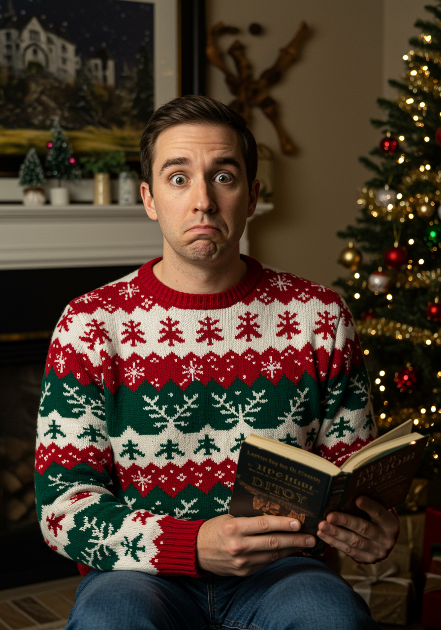 Confused Christmas Man