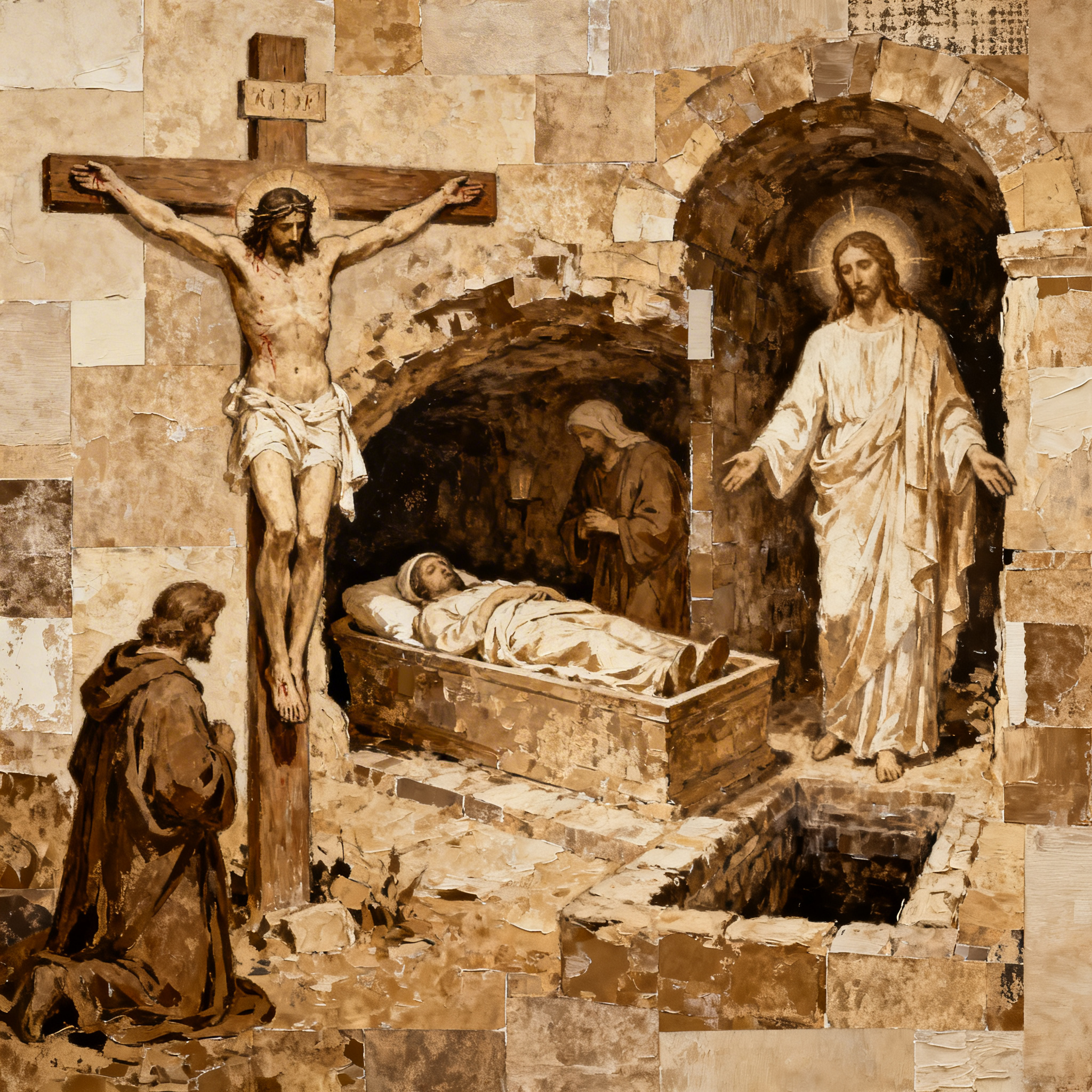 The Easter Story in the Bible (No Color)