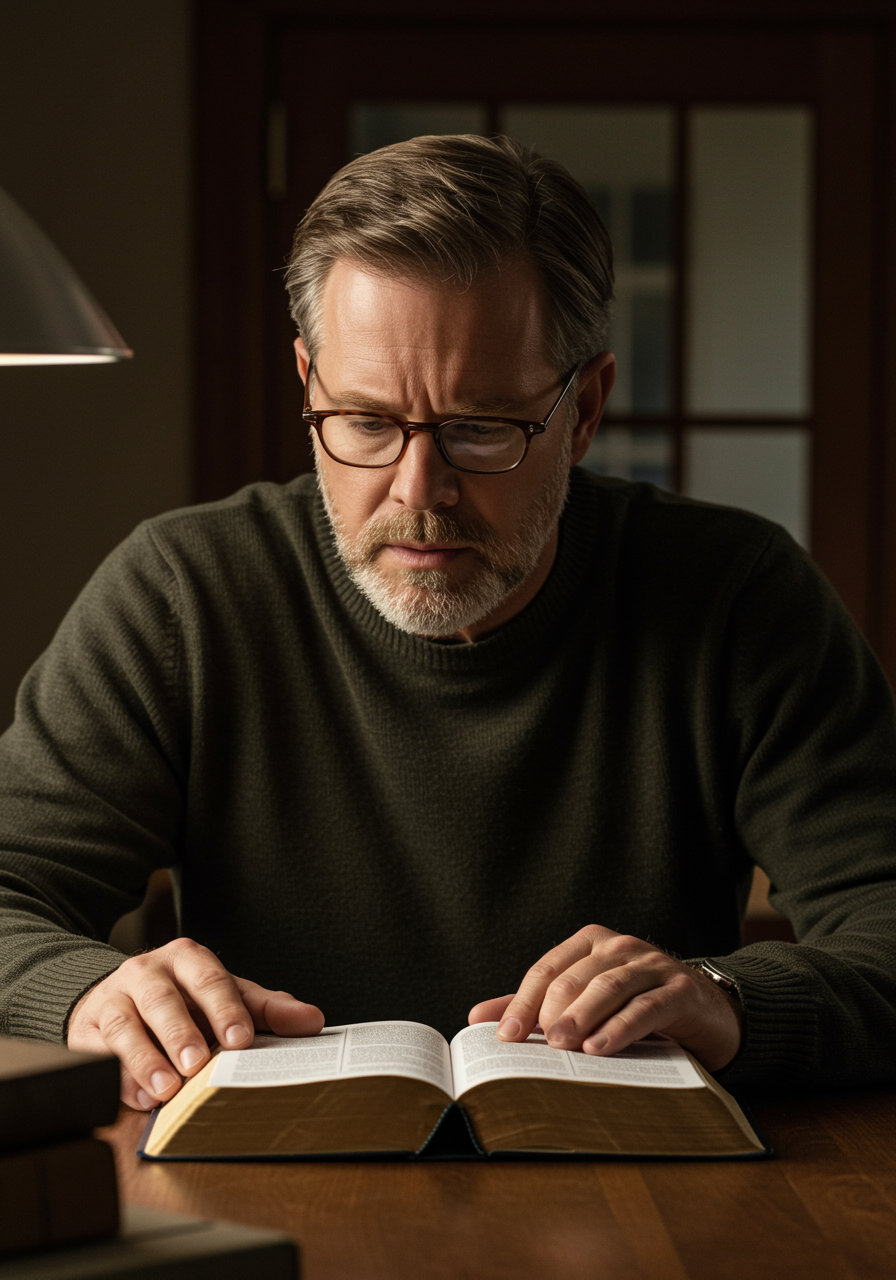 Man with Study Bible