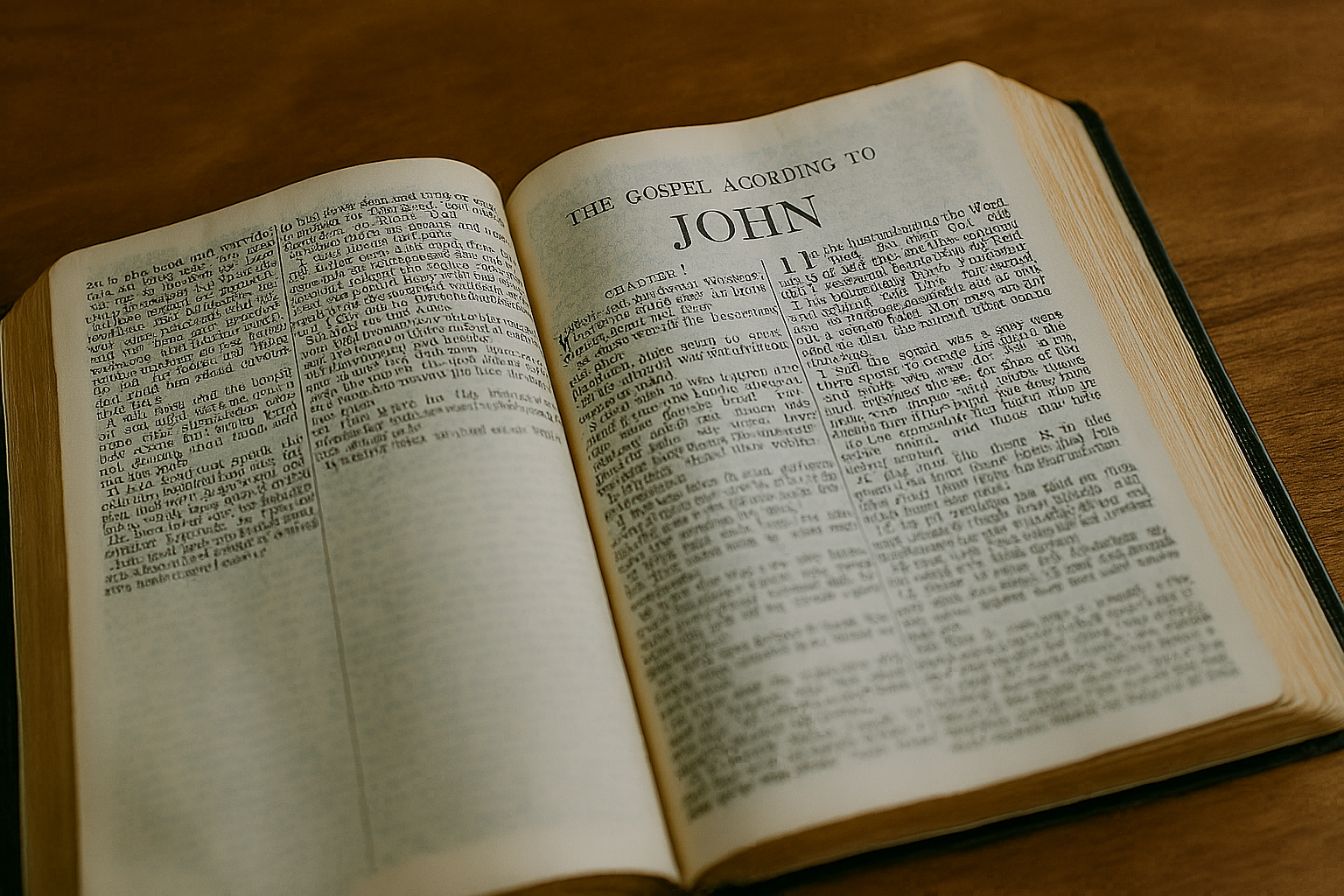 Bible Opened to John Bible Opened to John