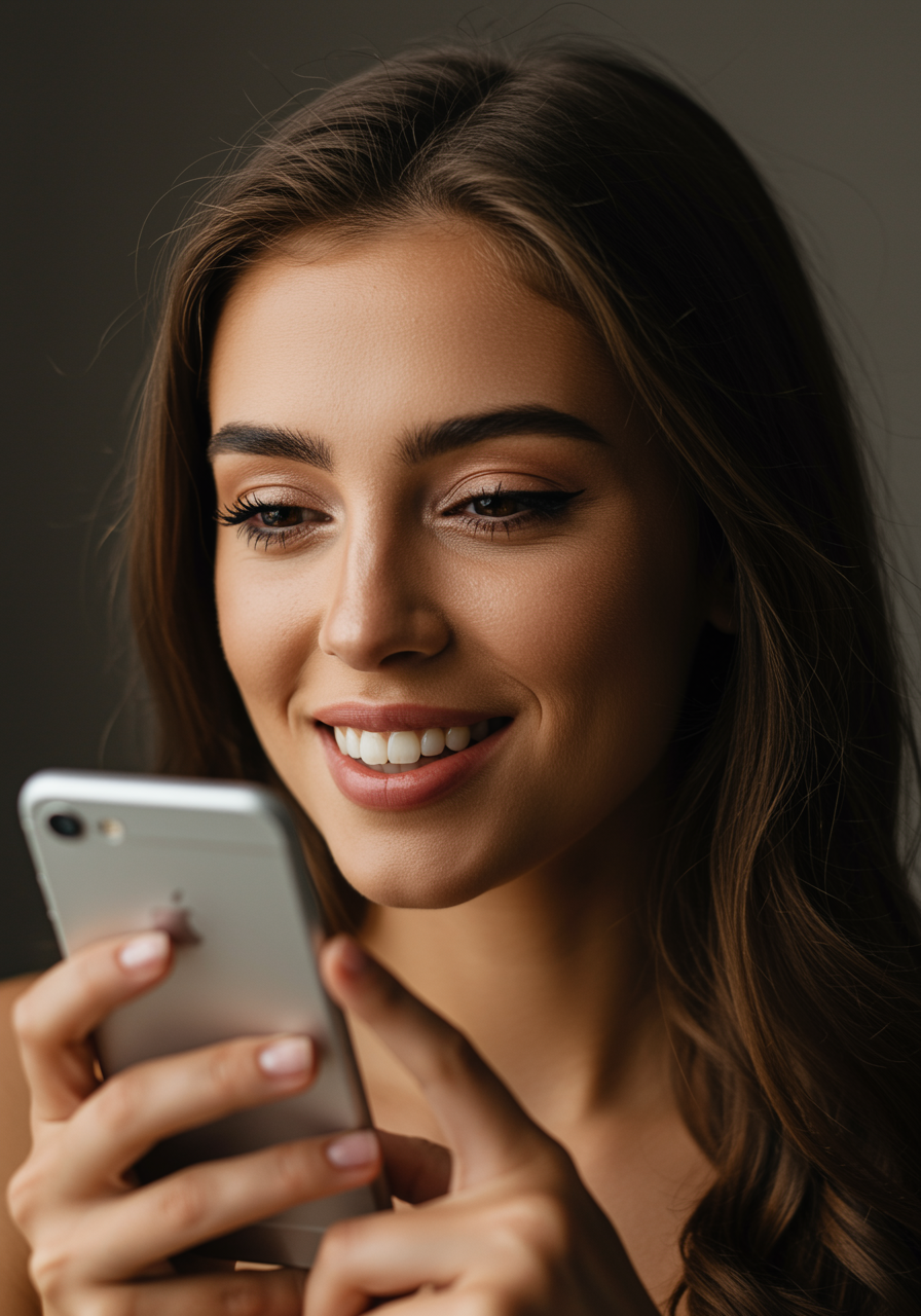 Young Woman on Cell Close